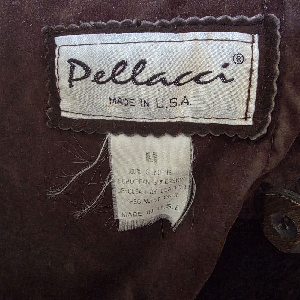 Dark Mocha Brown 100% Genuine European Sheepskin Shearling Leather Jacket - Picture 9 of 14